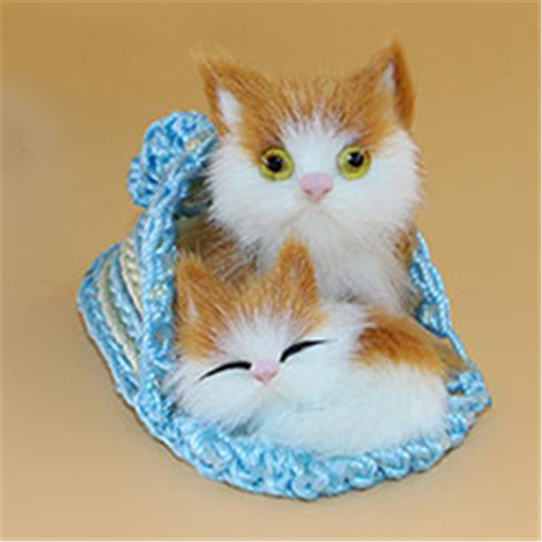 Simulation Animal mother Cat And Kitten Plush Dolls