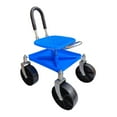 thumbnail image 4 of CoudarTitie Garden Trolley Rolling Seat 360 degree Rotating Woven PP Seat Heavy Duty Garden Chair blue, 4 of 9