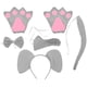 thumbnail image 3 of 1 Juego de disfraz de elefante, diadema con orejas de animales, nariz falsa, cola de Cosplay, guantes, pajarita, 3 of 6