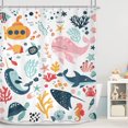 thumbnail image 1 of Cortina de ducha navideña Cortina de ducha navideña impermeable con 12 ganchos de 60 x 72 pulgadas, 1 of 6