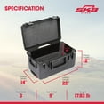 thumbnail image 3 of SKB iSeries 3U Shallow Fly Rack, Waterproof Polypropylene Hard Case for Storage, 9 Inch, 3 of 12