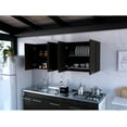 thumbnail image 4 of Tuhome Portofino 150 Wall Cabinet, Double Door, Two External Shelves, Two Interior Shelves -Black, 4 of 8