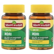 Nature Made, Iron, 65 mg, 180 Tablets - 2 Packs