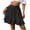 Black, variant on Riforla Womens Skirt Summer Ruffled High Waist Irregular Solid Color Short Skirt Mini Skirts for Women Blue S
