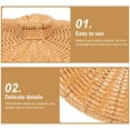 thumbnail image 3 of Worgeous Wicker Trash Can Cover Brown Plastic 1Pack for Living Room, 3 of 8