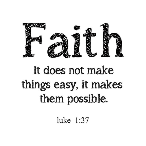 Darling Souvenir "Faith Does Not Make Things Easy It Makes Them Possible" 8.5” x 11” Art Print