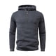 thumbnail image 4 of pstuiky camisetas de manga larga para hombre, Sudadera con capucha y bolsillo de manga larga para hombre, informal, con cremallera y colores sólidos salir tops m, 4 of 9
