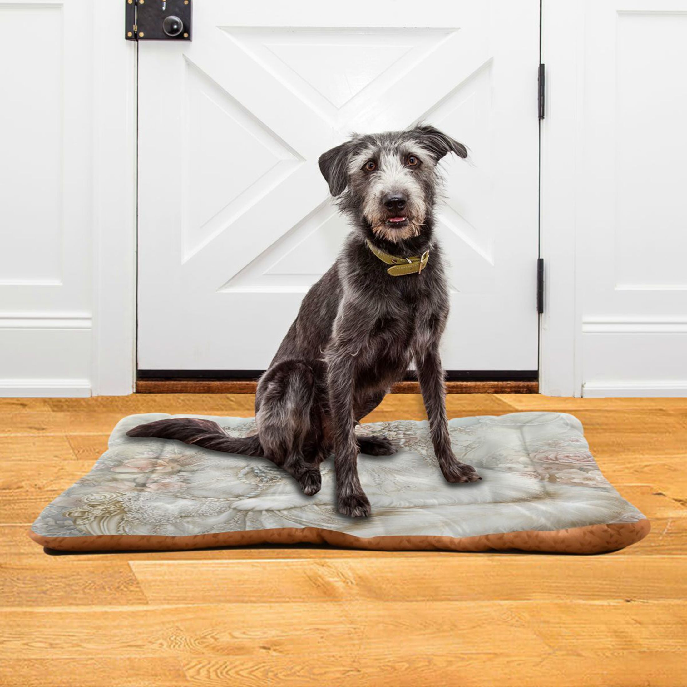 Qxltty Gorgeous White Cat Ped Pad Wear-resistant and Hard to Bite Through Sleeping Pad for Small Medium Large Dogs Winter Pet Bed 36×24in