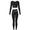 thumbnail image 5 of Pilates Outfits Workout Sets for Women Two-Piece Set Long Sleeve Yoga Seamless Workout Outfit Made From Soft Stretchy and Breathable Fabric for Running Gym Fitness Comfortable, 5 of 5