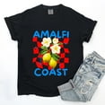 thumbnail image 3 of Amalfi Coast Red Checkerboard - Women's Garment Dyed Graphic T-Shirt, 3 of 16