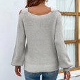 thumbnail image 4 of Vedolay Womens Long Sleeve Tops Womens Cropped Turtleneck Sweater Long Sleeve Pullover Cute Tops,Gray L, 4 of 5