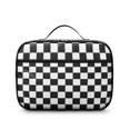 thumbnail image 2 of Black and White Checkered Pattern Insulated Lunch Bag Teens,Bento School Lunch Bag for Teens for Work,Picnic or Travel 10.6x7.7x4.3 Inches,12 Can Capacity, 2 of 6