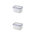 thumbnail image 3 of Moyic Caja de almacenamiento fresca de frutas y verduras para nevera, cesta de drenaje hueca para cocina, organizador de contenedores, Pequeña 2piezas, 3 of 6