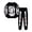 14Black, variant on lnmuld Kids Skeleton Two Piece Outfit Long Sleeve Top and Jogger Pants with Bow Tie Halloween Cosplay Sleepwear Costume Black,5-6 Years