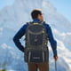 thumbnail image 3 of Mochila de senderismo (1 unidad), mochila de viaje de gran capacidad, impermeable, con sistema de reducción de carga para aventuras de senderismo de varios días (azul oscuro)., 3 of 7