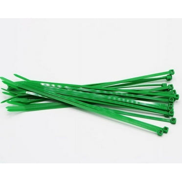 7" x 50 LB Cable Ties (100/bag) - Green