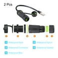 thumbnail image 3 of Acoplador RJ45 Impermeable Uxcell, Cabeza Única Hembra a Hembra Apantallada IP68 con Cable de Red para Cat6/Cat5e/Cat5, Paquete de 2, 3 of 6