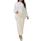 thumbnail image 2 of Pantalones de trabajo de maternidad Inspire Chic para mujeres, elásticos sobre el vientre, formales, con bolsillos, talla XL, color beige, 2 of 6
