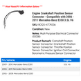 thumbnail image 2 of Engine Crankshaft Position Sensor Connector - Compatible with 2006 - 2011 Mercedes-Benz E350 3.5L V6 2007 2008 2009 2010, 2 of 2