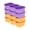 Orange & Purple, variant on Sterilite Latching Plastic Storage Box - with Lid - 6 Pack, 64-quart Purple