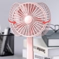 thumbnail image 3 of Ventilador de escritorio multifuncional USB, soporte para teléfono móvil, ventilador pequeño telescópico plegable, verde, 3 of 4