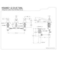 thumbnail image 5 of Kingston Brass KS4468AL 8 in. Widespread Bathroom Faucet, Brushed Nickel, 5 of 5