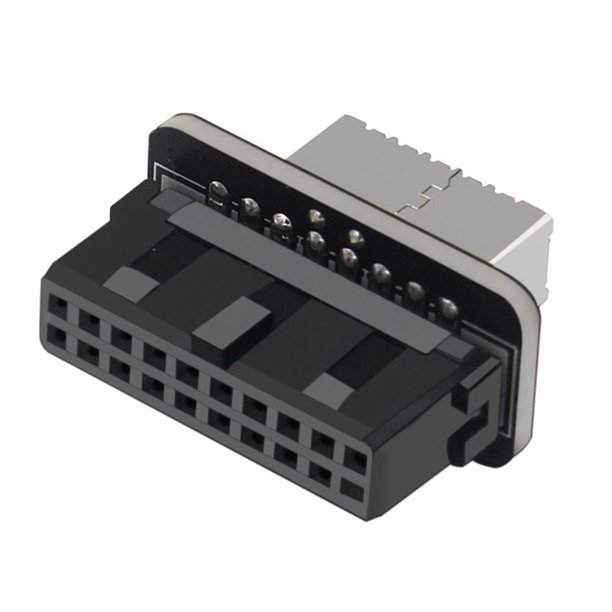 Adaptador USB3.0 19P/20P a TYPE-E TYPE-C Enchufe convertidor de puerto de inserción para placa base