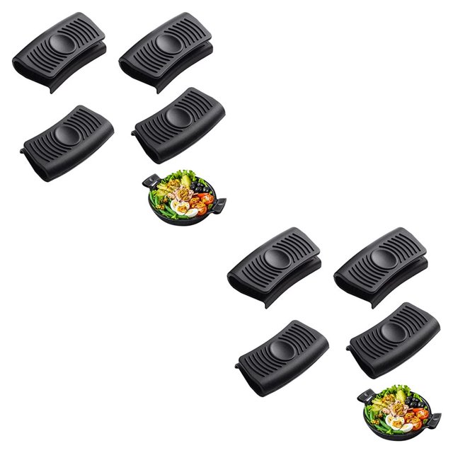 Toystoory 4Pcs Pot Holders High Resistant Pan Insulation Anti-Skid Tools Household Handle Ears Anti-Scalding Kitchen Cover Silicone 2piezas