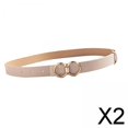 thumbnail image 1 of Cinturón de Cuero PU Salvador para Mujer y Hombre con Hebilla a Presión 2 Piezas, 1 of 10