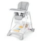 thumbnail image 2 of Costway Trona para Niños y Bebés Silla Alta de Comedor Plegable con Ruedas Doble Bandeja Removible Cojín en PU Altura Regulable 89 x 57 x 105 cm Gris, 2 of 7