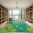 thumbnail image 2 of ODIKA 8'x10' Machine Washable Non-Slip Area Rug, Lagoon With Exotic Underwater Creatures High Traffic Rug with Pad, Blue, 904790, 2 of 8