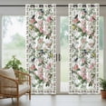 thumbnail image 5 of Outdoor Curtains for Patio Waterproof, Pink Spring Floral Outdoor Privacy Panels Grommet, Elegant Pastoral Flowers Birds Watercolor Blackout Outside Curtains for Porch/Cabana 54"x84", 1 Panel, 5 of 8