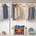 thumbnail image 5 of Yayeee 2 Pack Canvas Storage Basket with Handles for Shelves Fabric Bins Closet Organizer, Geometric Circle, 5 of 8