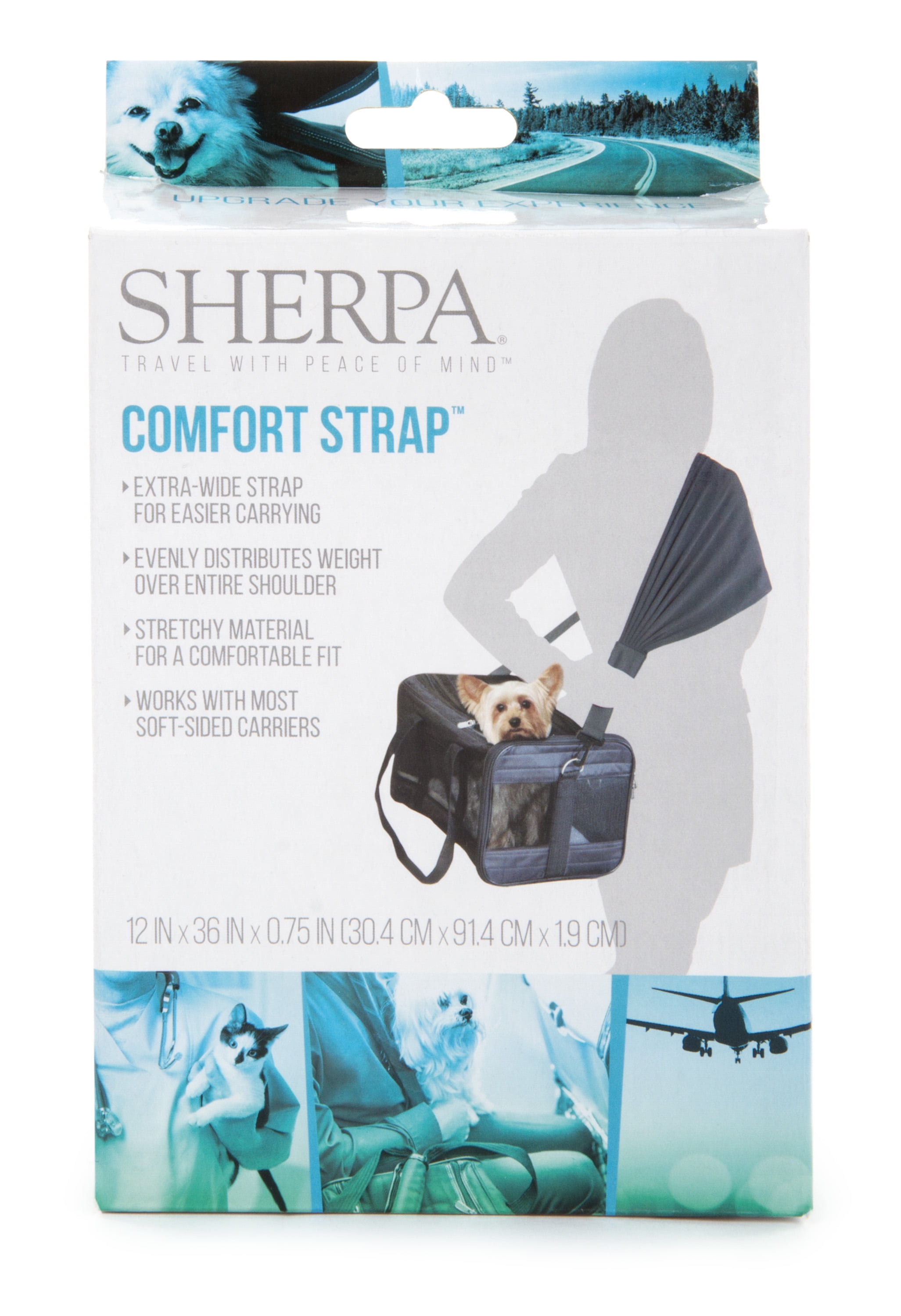 Sherpa® Travel Pet Carrier Accessory, Comfort Strap®, Black Walmart