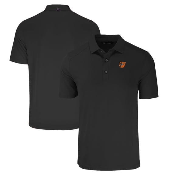 Men's Cutter & Buck Black Baltimore Orioles Forge Eco Stretch Recycled Polo