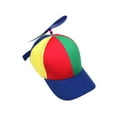 thumbnail image 5 of Comfortable Gift Rainbow Top Hat for Party Fancy Dress Outdoor Adult Blue Brim, 5 of 8