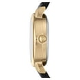 Time and Tru Women's Gold Tone Watch with Faux Leather Strap