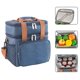 thumbnail image 1 of Fiambrera Grande Con Aislamiento Bolsa Para El Almuerzo Doble Resistente Y Duradera Bolsa Para Congelador A Prueba De Fugas Hombres Mujeres Adultos Trabajo Vuelo Playa Excursión De Un Día, 1 of 3