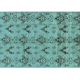 thumbnail image 1 of Ahgly Company Indoor Rectangle Abstract Light Blue Modern Area Rugs, 2' x 5', 1 of 4