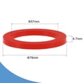 thumbnail image 2 of Uxcell 2-1/2" DN65 Silicone Rubber Flat Washer Quick Connector Gasket Red 10 Count, 2 of 5