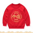 thumbnail image 2 of Mercatoo Toddler Chinese New Year Traditional Outfit Boys Girls Kids Sweatshirt Winter Warm Round Neck Sweatshirts for Girls, 2 of 4