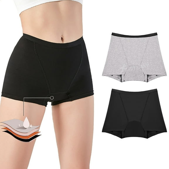 Bixock Boxer Shorts for Women Underwear Solid Color Proof Period Panties Boyshort Style Color Ladies Underwear Briefs