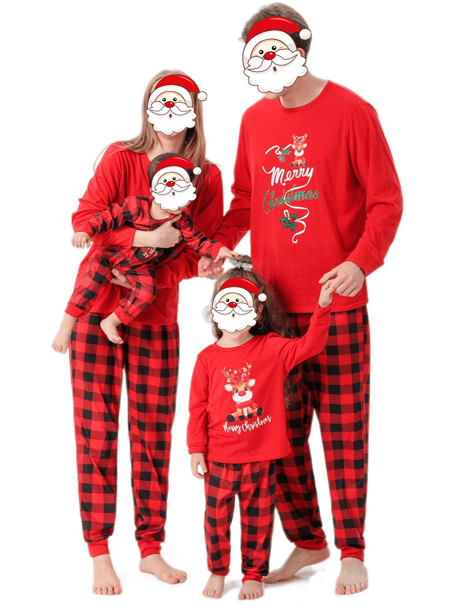 Sleepwear Matching Family Christmas Elf Pyjamas Parent Child Xmas Clothes Set