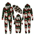 thumbnail image 6 of Penkiiy Family Matching Christmas Pajamas Set One Piece Striped Hooded Sleepwear Santa Claus Elf Onesie Outfit 9 Months Multicolor, 6 of 7