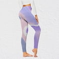 thumbnail image 2 of Women's High Waist Seamless Leggings Polka Dots Striped Plaid Graphic Print Gym Yoga Pants Slim Full Length Trousers(Purple,S), 2 of 6