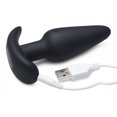 thumbnail image 1 of ¡Golpe! 21X Butt Plug vibrador de silicona con control remoto - Negro, 1 of 1