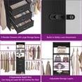 thumbnail image 6 of Homieasy 96" Closet System 2-Pack with 6 Hanging Rods & 6 Wooden Drawers - Adjustable Width (5-8FT Each), Wall-Mounted Wardrobe Storage,Black, 6 of 7