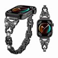 thumbnail image 3 of Compatible For Huawei Watch Fit 3 Rhinestone Decor Butterfly Design Watch Band Stainless Steel Wrist Strap, 3 of 5