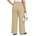 thumbnail image 6 of Gleelist Women's Plus Size Dress Pants High Waist Wide Leg Work Pants Flowy Business Casual Palazzo Slacks Trousers with Pockets(XL-5XL), 6 of 6