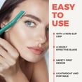 thumbnail image 3 of ZOMCHI Eyebrow Razor, Face Razors for Women&Men, Eyebrow Trimmer Shaper with Precision Cover, Facial Shaver with 6 Blades (Green), 3 of 6